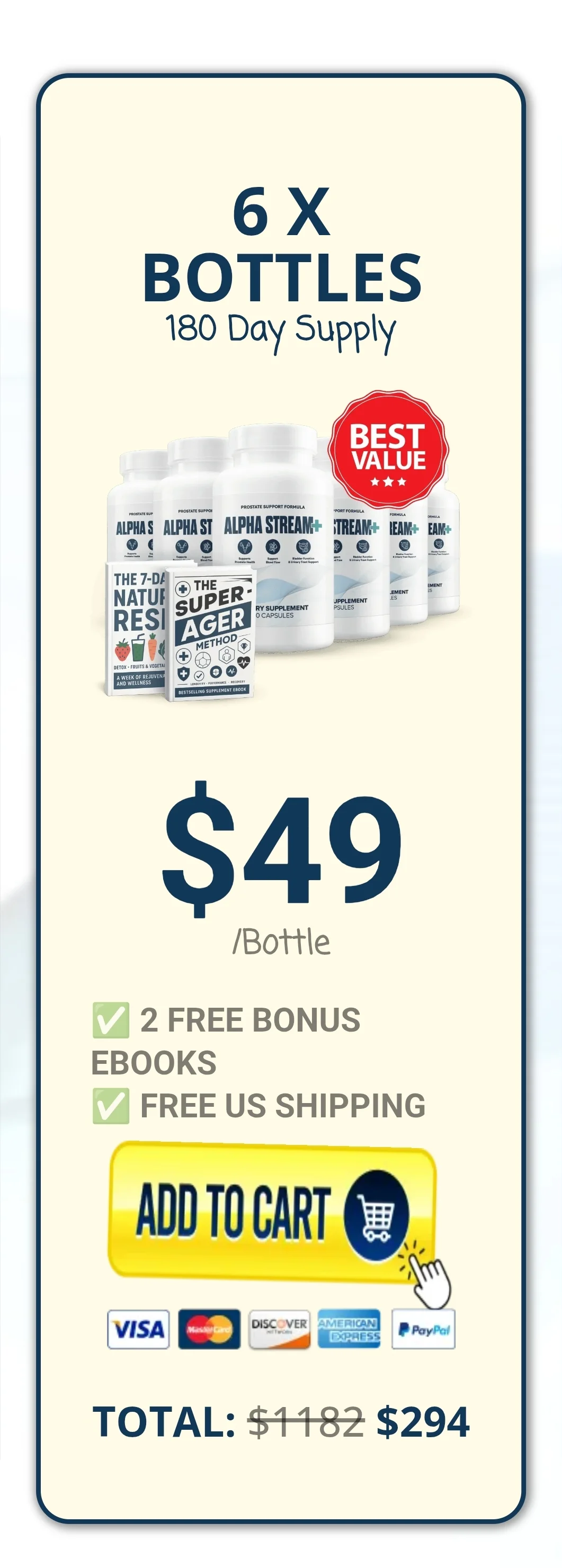 Alpha Stream Plus™ 6 bottles pricing